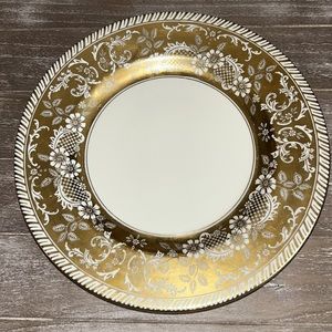 Set of 2 Gilded Dinner Plates